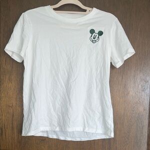 Disney White T-Shirt with Green Mickey Mouse